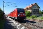 Bempflingen am 07.05.2020 mit 147 017 als RE in Richtung Stuttgart